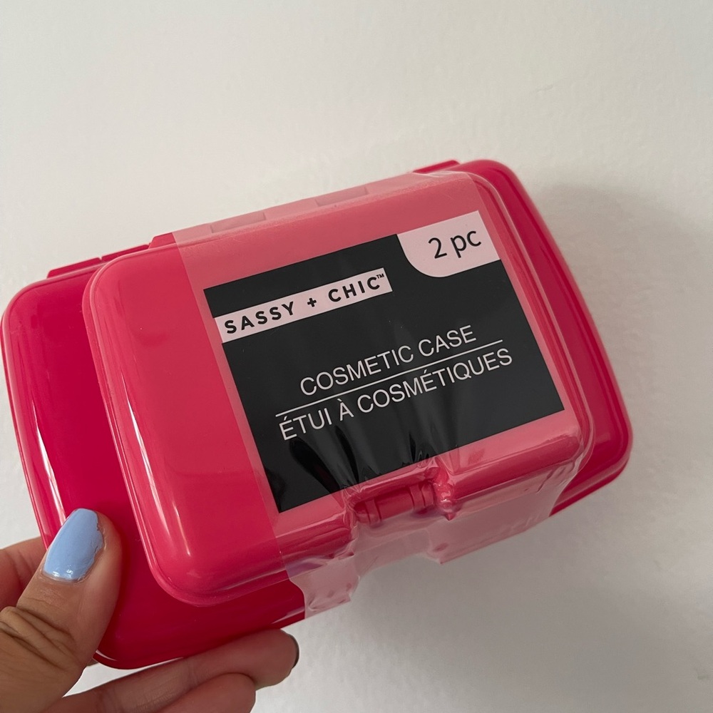 2 piece container cases. Pink. New